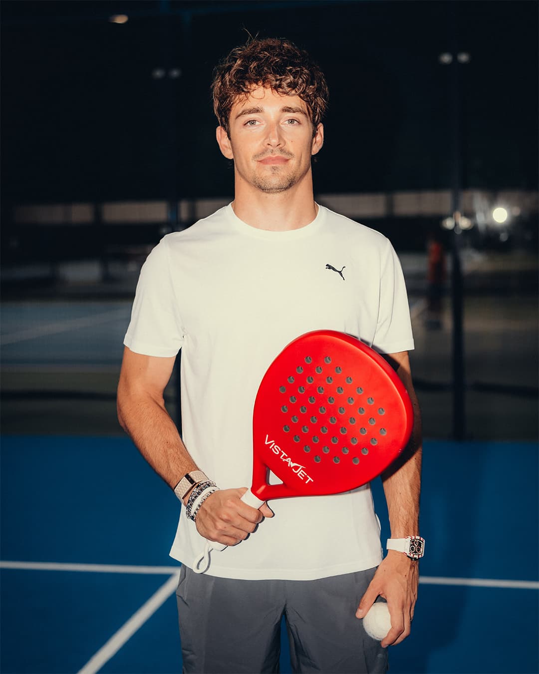 Padel, Then Silverstone: Inside VistaJet’s British Grand Prix Warm-Up With Charles Leclerc