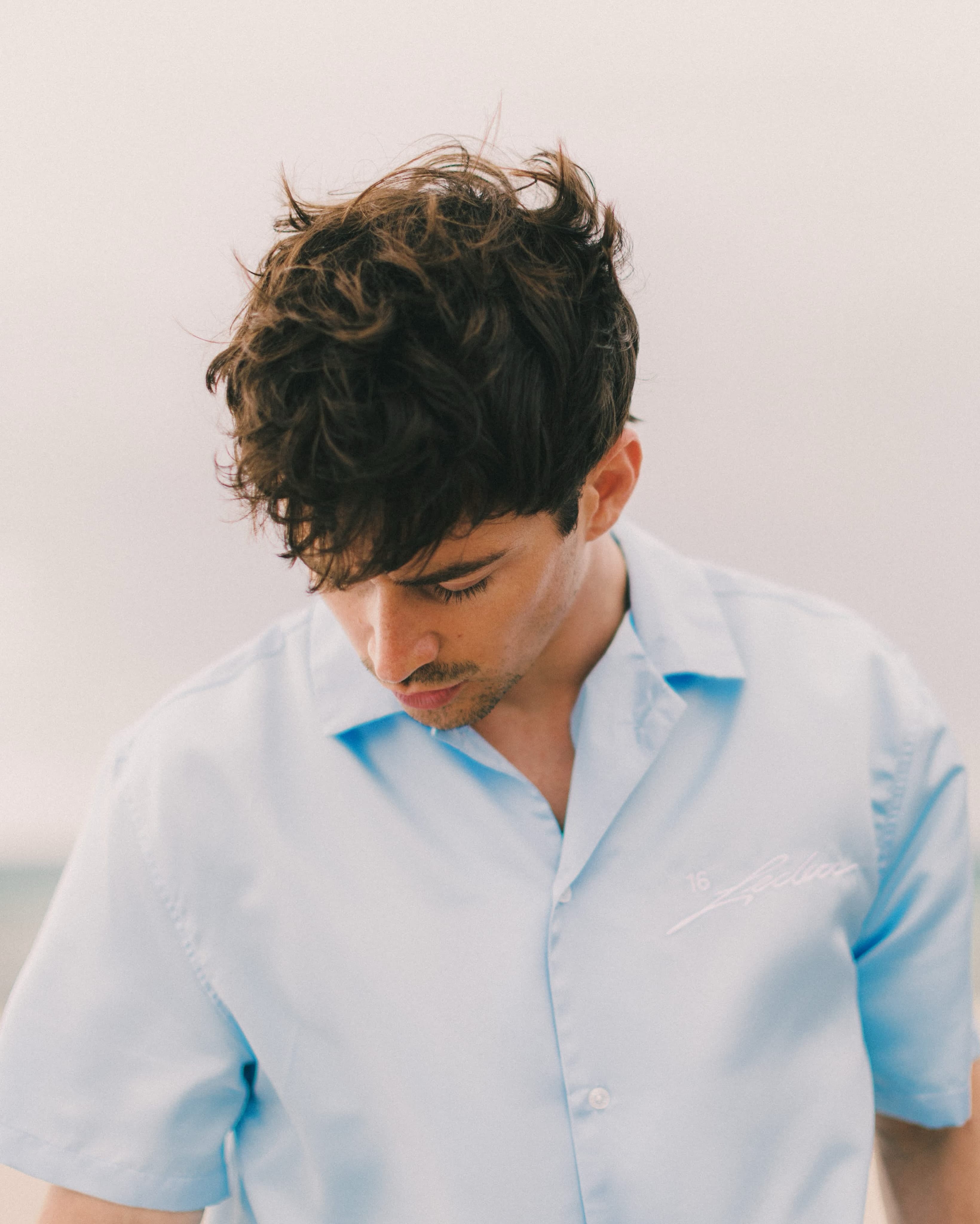 Charles Leclerc’s Baby Blue Satin Set Is Selling Summer, One Sheen at a Time