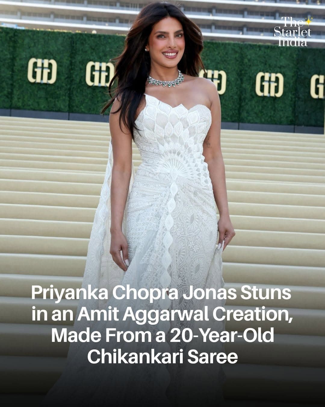 Priyanka Chopra Jonas Turns a 20-Year-Old Saree Into a Red-Carpet Power Move